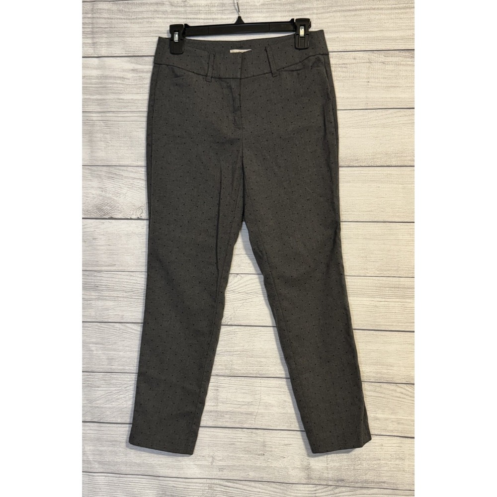 LOFT Outlet Modern Skinny Dress Pants – Women's 2P – Gray w/ Black Micro Dot